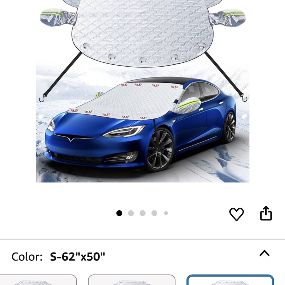 Car Windshield Snow Cover for compact vehicle set of 2